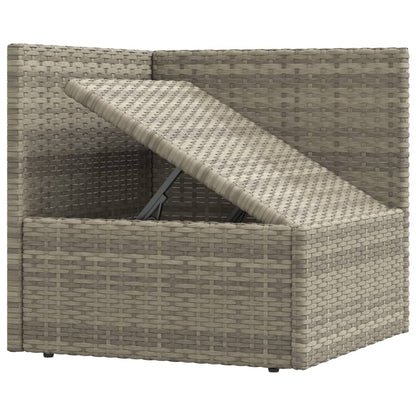 Vidaxl Set De Muebles De Jardín 8 Pzas Y Cojines Ratán Sintético Gris_5