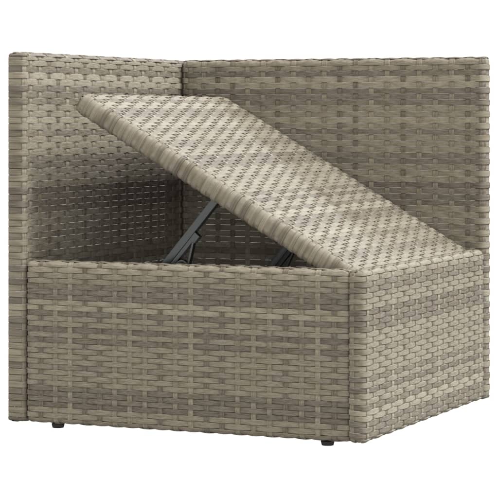 Vidaxl Set De Muebles De Jardín 9 Pzas Y Cojines Ratán Sintético Gris_5