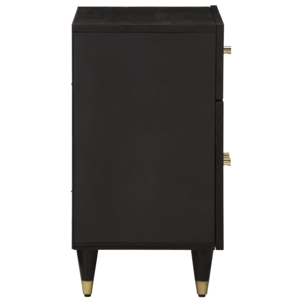 Mesita De Noche Madera Maciza De Mango 50x33x60 Cm_2