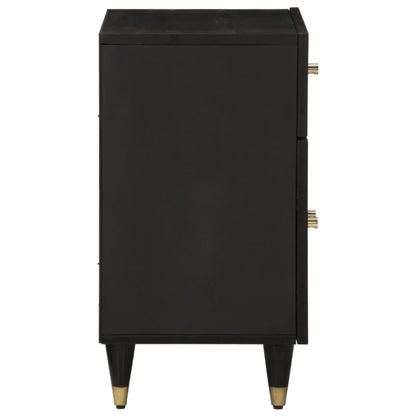 Mesita De Noche Madera Maciza De Mango 50x33x60 Cm_2