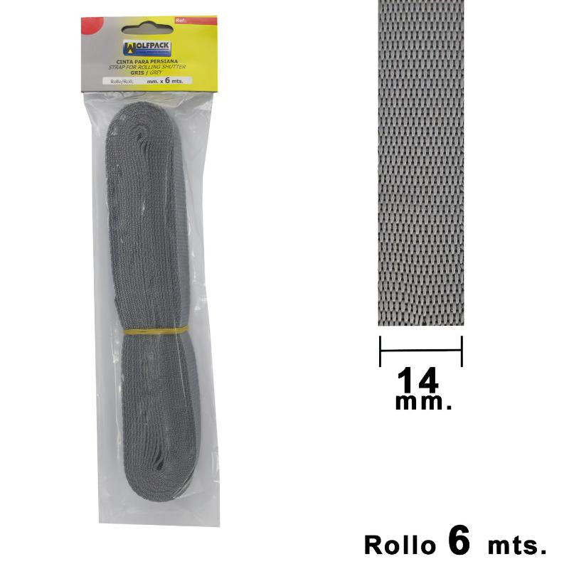 Cinta Persiana Wolfpack Gris 14 Mm. Rollo 6 Metros_0