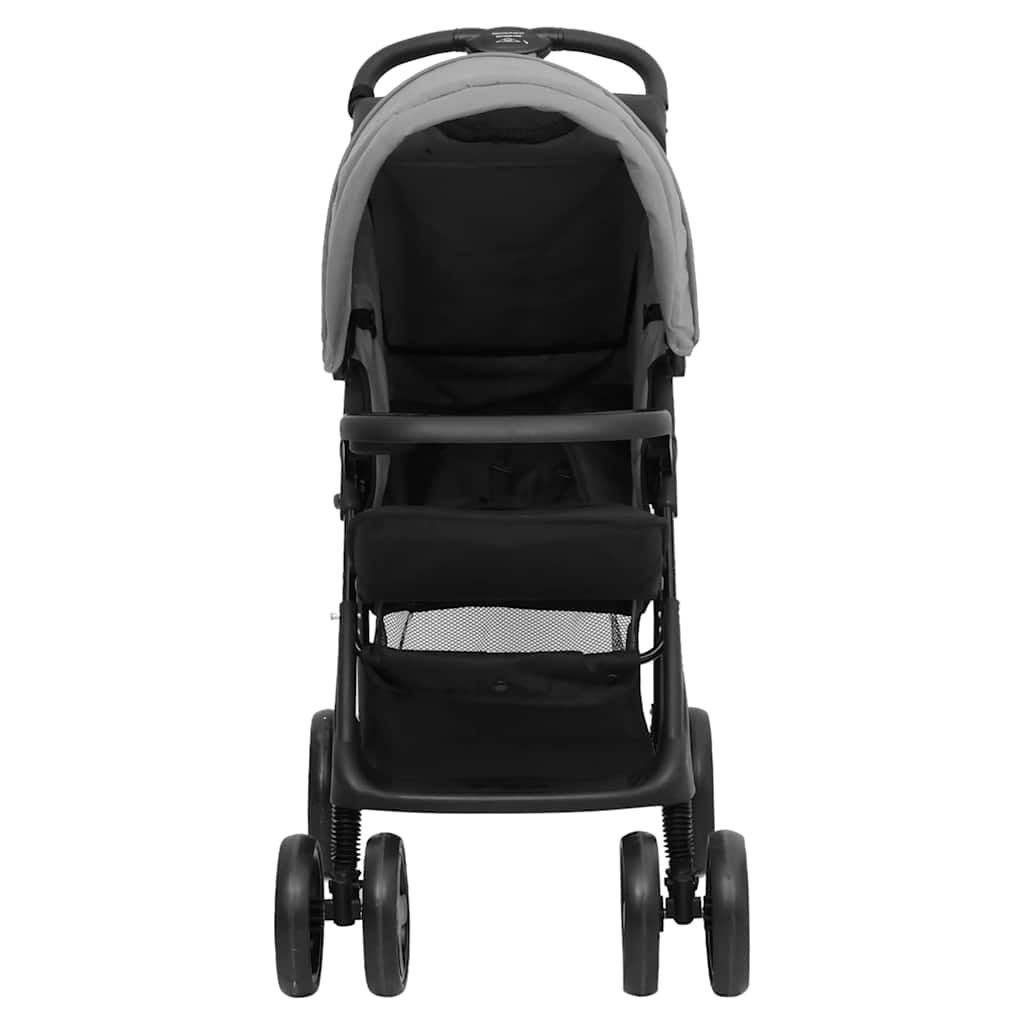 Vidaxl Carrito De Bebés 3 En 1 De Acero Gris Claro Y Negro_3