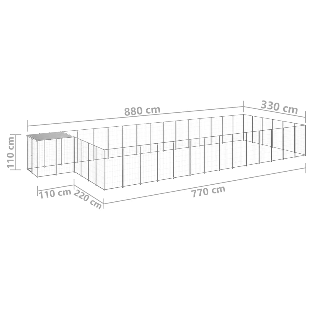 Perrera Plateada 26,62 M² Acero_5
