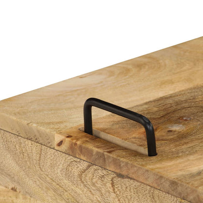 Mesita De Noche De Madera Maciza De Mango 40x34x47 Cm_2