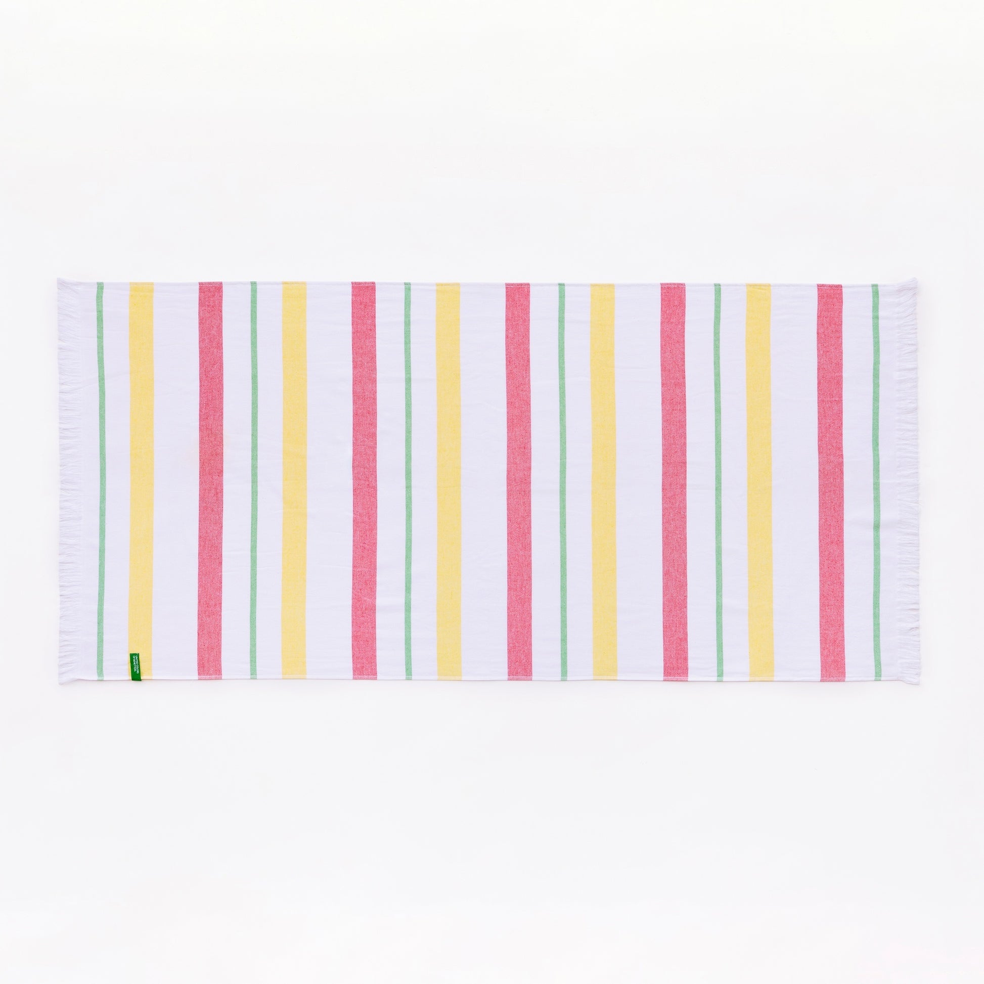 Hammam 80x165cm 350gsm 100% Algodón Rosa, Amarillo Y Verde Rainbow Be_1