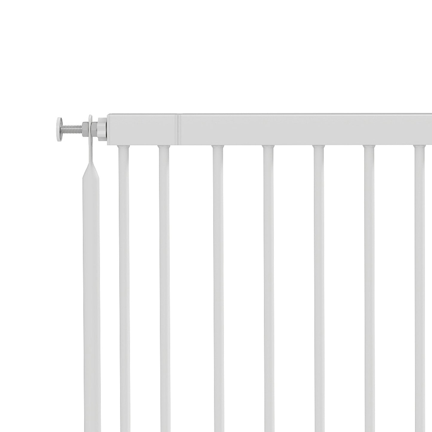 Pawhut Barrera De Seguridad Para Perros Pequeños Extensible 67-93,5 Cm Blanco_3