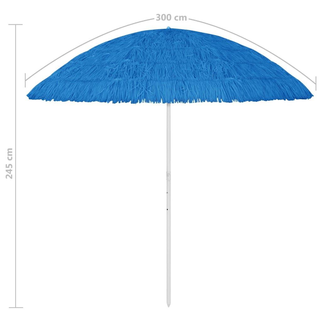 Vidaxl Sombrilla De Playa Hawaii Azul 300 Cm_2