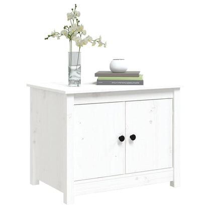 Mesa De Centro De Madera Maciza De Pino Blanco 71x49x55 Cm_2