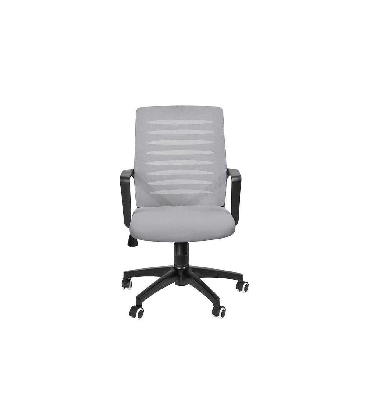 Silla Despacho De Diseño Moderno Giratoria Elevable Acabado Gris, 58cm(ancho) 89/99cm(altura) 64cm(fondo)_0