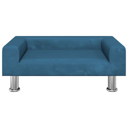 Cama Para Perros De Terciopelo Azul 70x45x26,5 Cm / Vetonek_1
