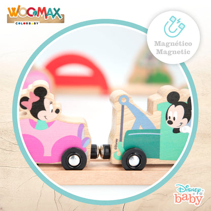 Woomax Disney Tren Madera Mickey Y Minnie_1