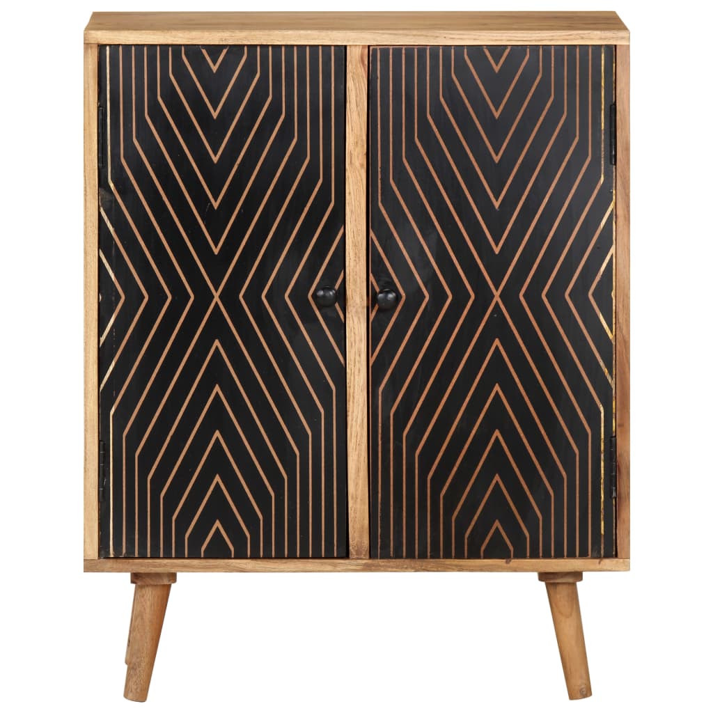 Aparador De Madera Maciza De Acacia 60x35x75 Cm_1