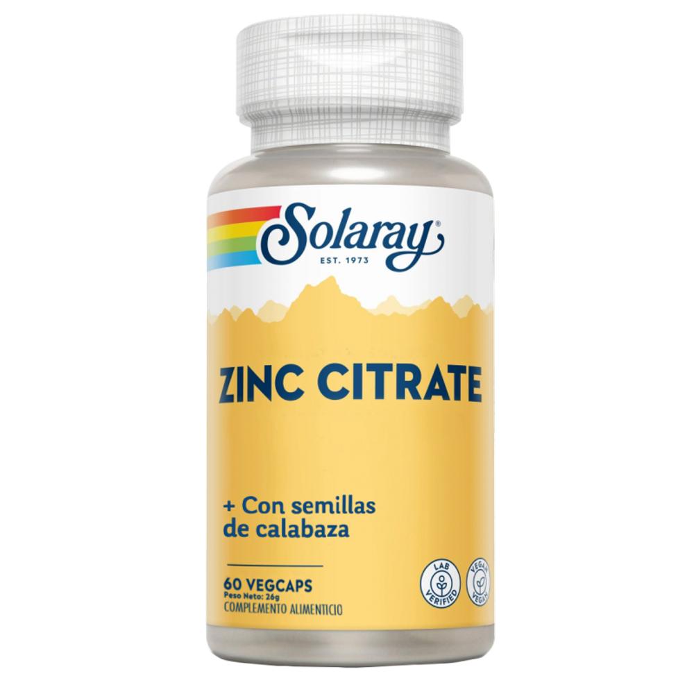 Zinc Semilla Calabaza Solaray 60 cápsulas