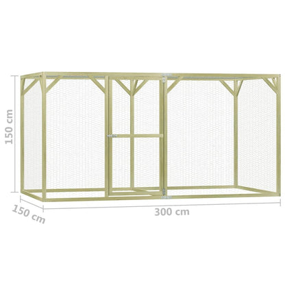 Vidaxl Gallinero De Madera De Pino Impregnada 1,5x3x1,5 M_2