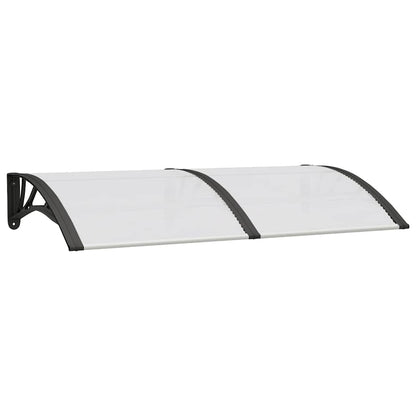 Marquesina Puerta Policarbonato Negro Y Transparente 150x75 Cm_0