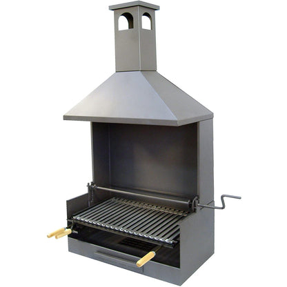 Barbacoa Chimemena con parrilla inox elevable y bandejas metálicas Imex el Zorro 61 x 40 x 217 cm