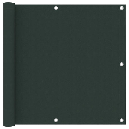 Vidaxl Toldo Para Balcón Tela Oxford Verde Oscuro 90x600 Cm_0
