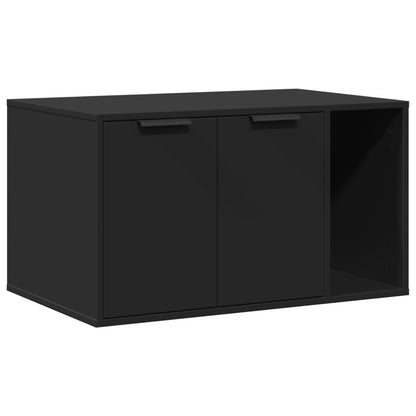 Vidaxl Mueble Arenero Para Gatos Madera Ingeniería Negro 80x50x45 Cm_0