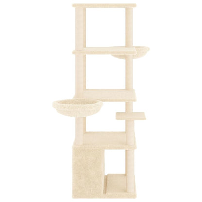 Vidaxl Rascador Para Gatos Con Postes De Sisal Color Crema 147 Cm_3