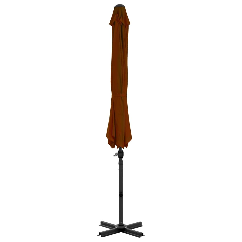 Vidaxl Sombrilla Jardín Voladiza Con Palo De Aluminio Terracota 300 Cm_3