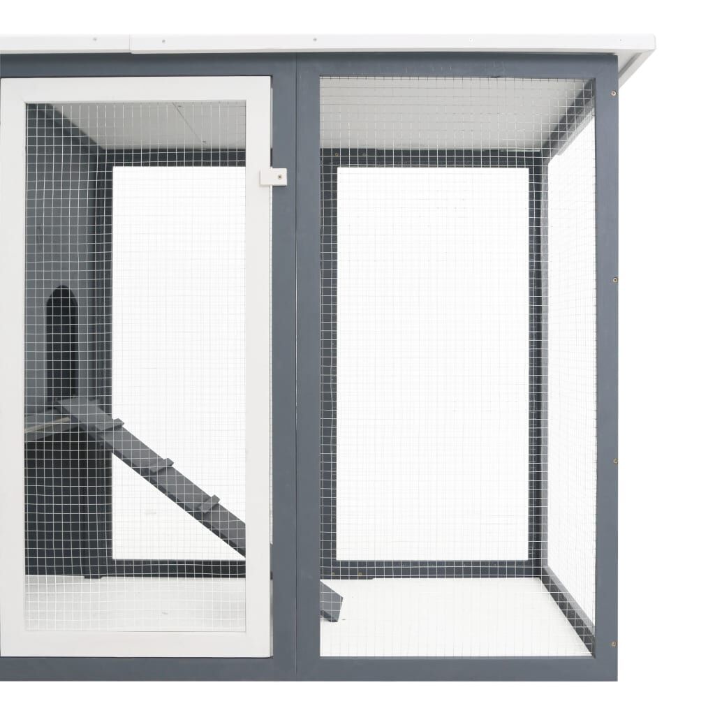 Vidaxl Gallinero Con 1 Jaula Para Huevos Madera Gris_4