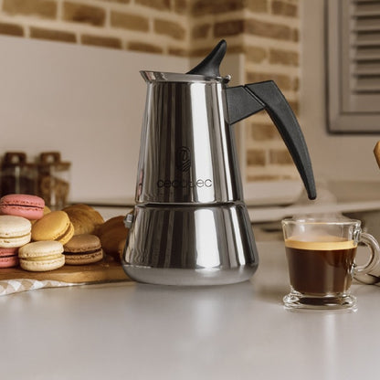 Cecotec Cafetera Italiana Piccolina 600. 300ml, 6 Tazas De Café, Acero Inoxidable, Apta Todas Superficies, Filtro Premiu_2