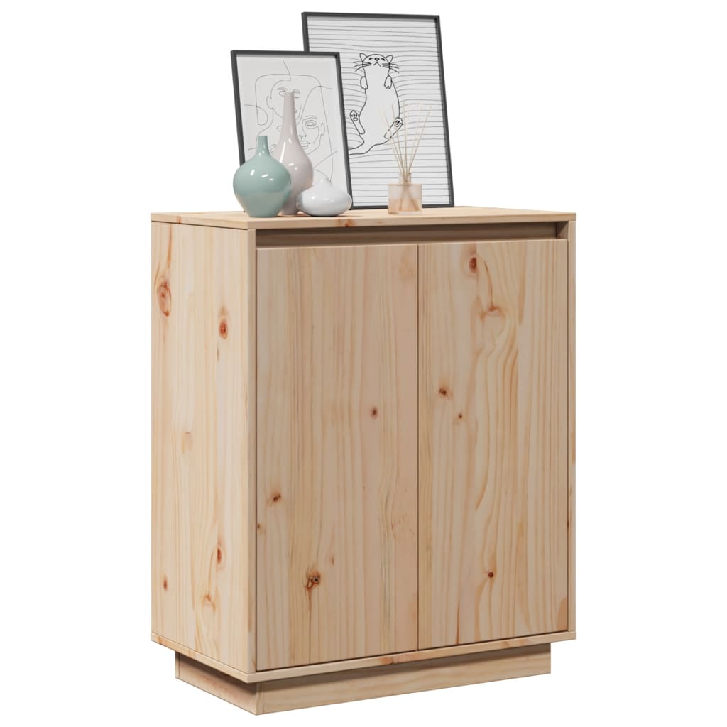 Aparador De Madera Maciza De Pino 60x34x75 Cm / Vetonek_5