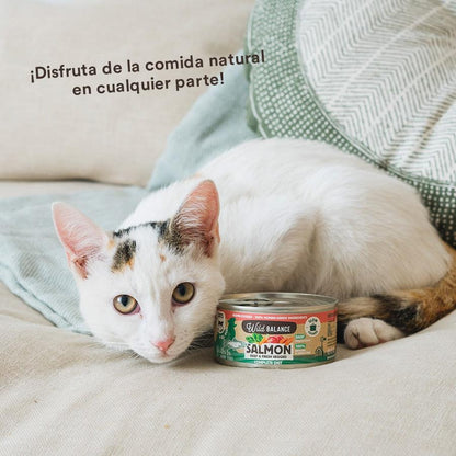 Lata de Salmón y Ternera BARF para gatos Wild Balance 120 g