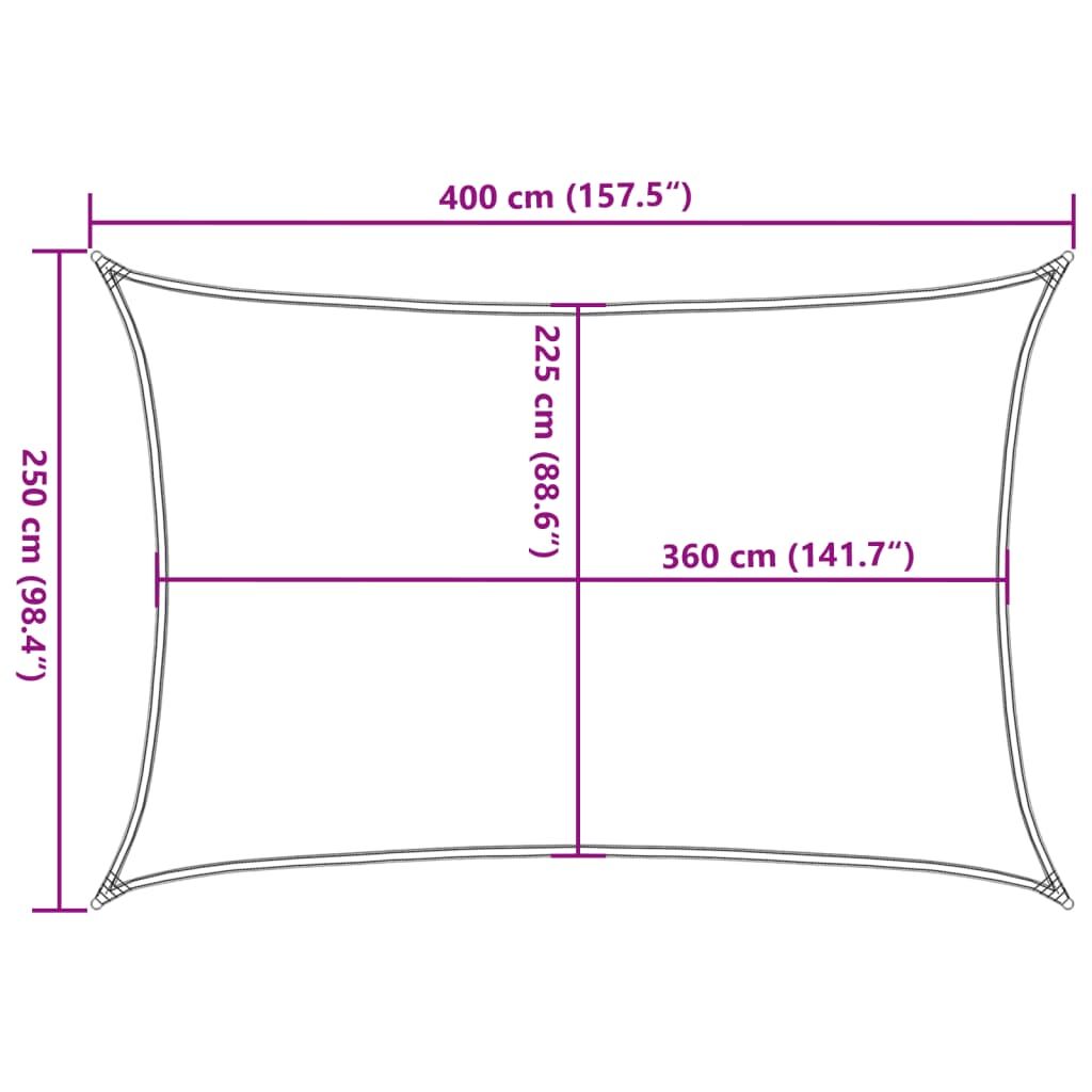 Vidaxl Toldo De Vela Hdpe Naranja 160 G/m² 2,5x4 M_2