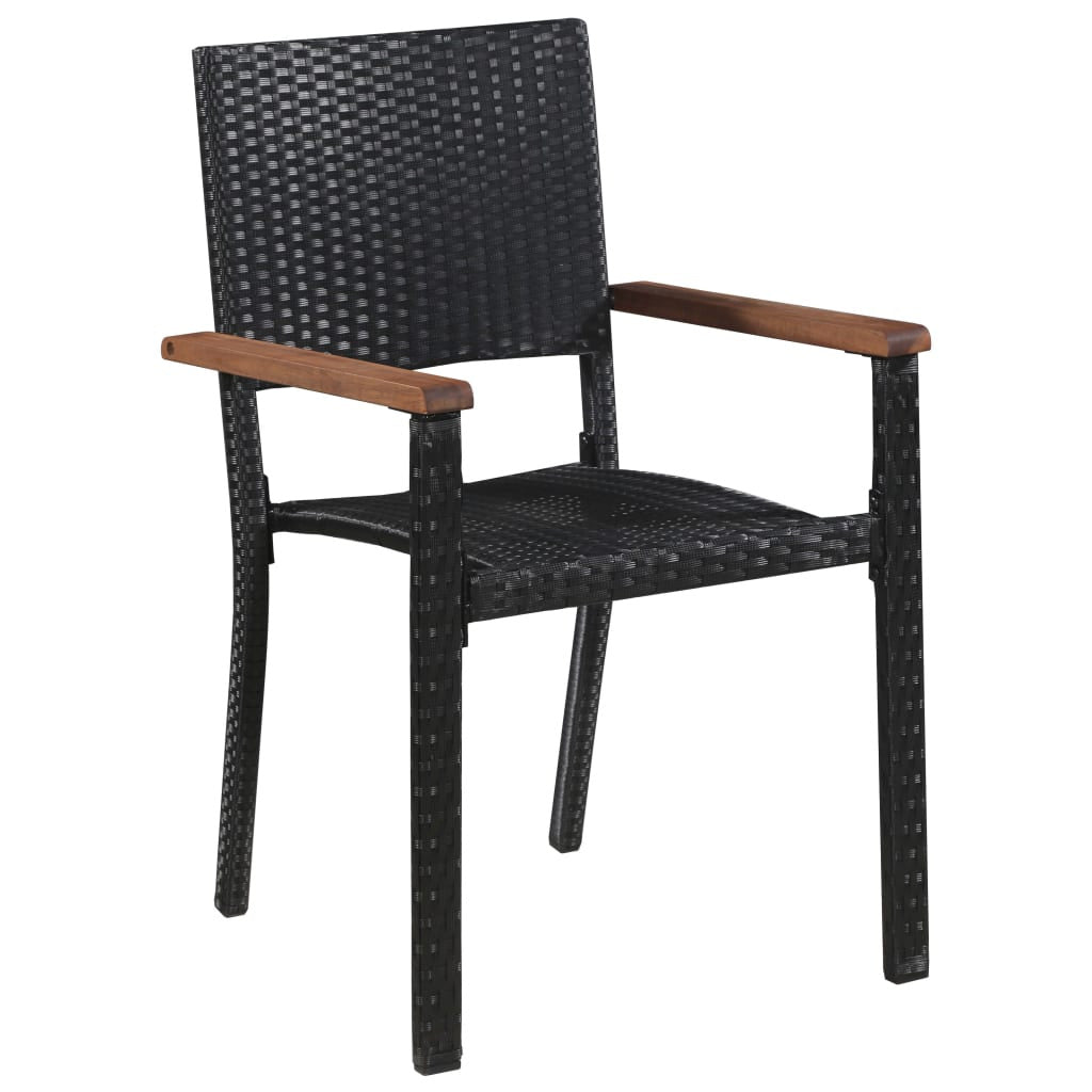 Vidaxl Juego De Comedor Para Jardín 3 Piezas Negro_3