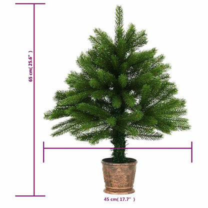Vidaxl Árbol De Navidad Artificial Con Luces Y Bolas Verde 65 Cm_2