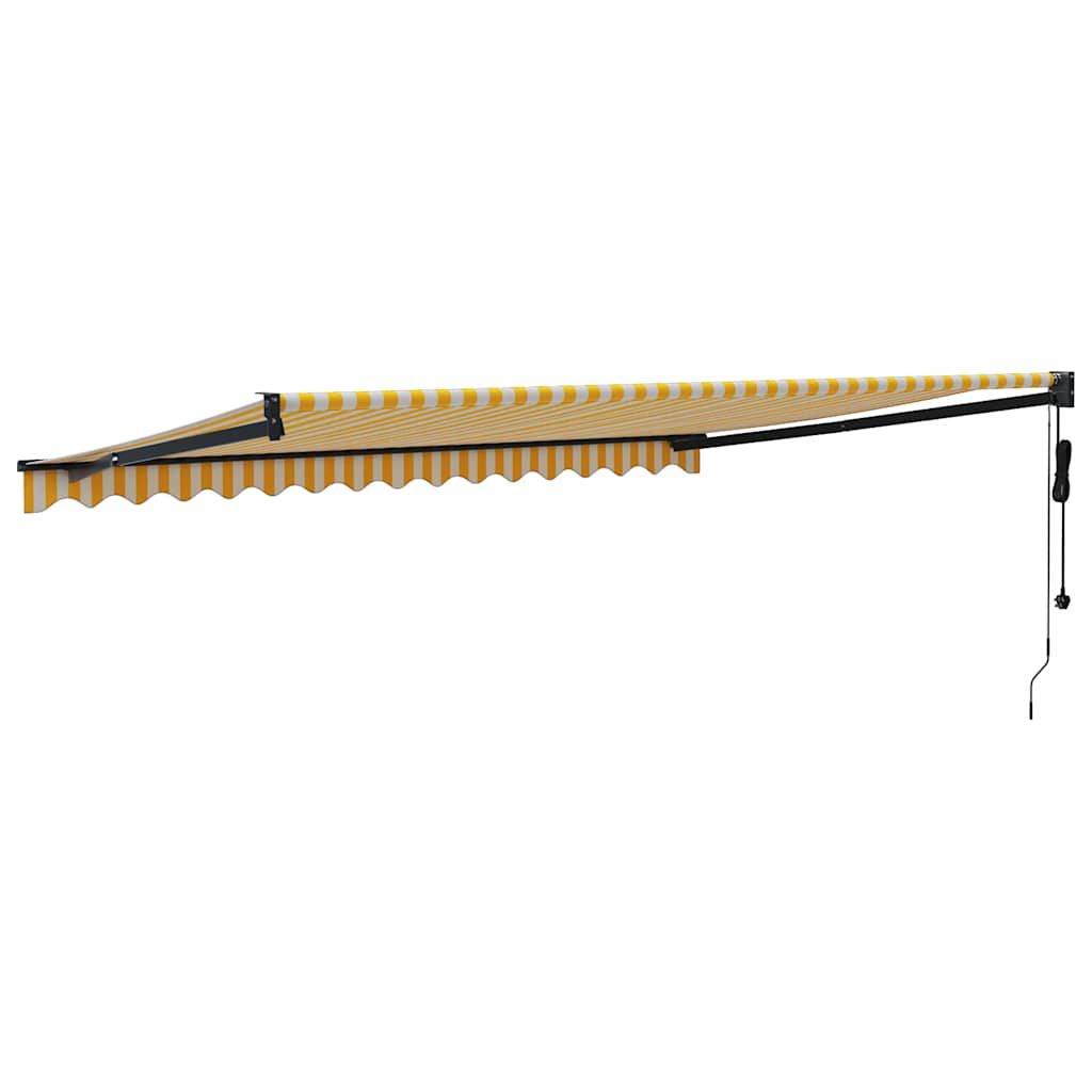 Toldo Retráctil Automático Amarillo Y Blanco 4x3 M_4