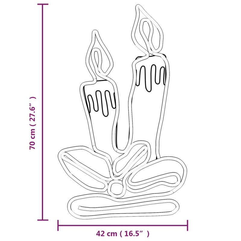 Vidaxl Figura De Velas De Navidad Con 144 Led 70x42 Cm_5