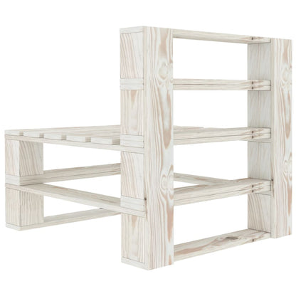 Vidaxl Juego De Muebles De Palés Para Jardín 6 Piezas Madera Blanco_5