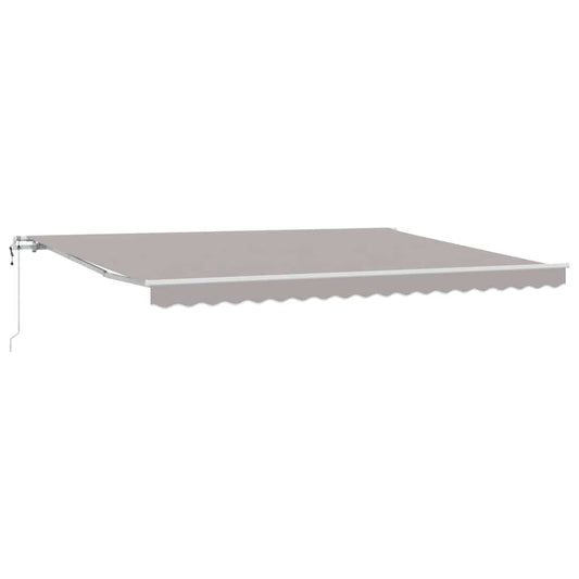 Toldo Retráctil Gris Claro 450 X 350 Cm Tela Y Aluminio_0