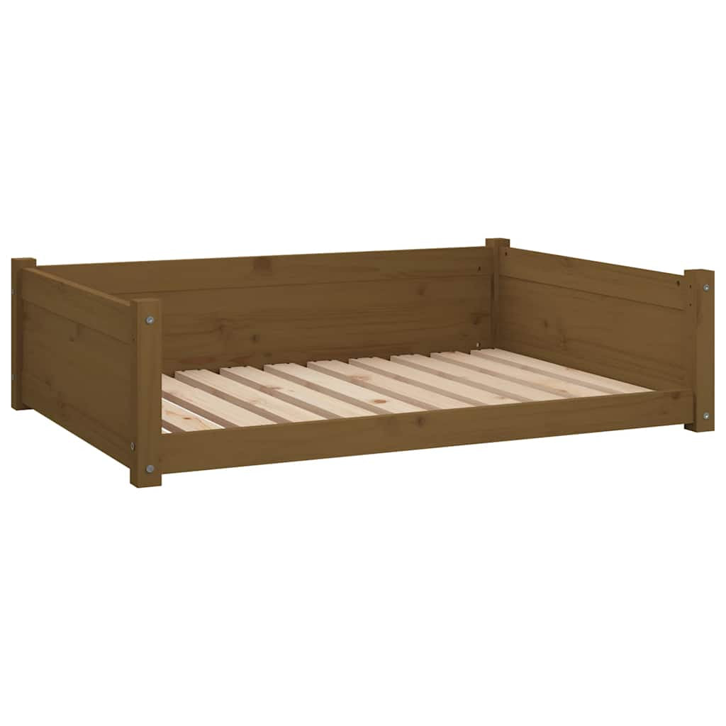 Vidaxl Cama Para Perros Madera Maciza Pino Marrón Miel 95,5x65,5x28 Cm_0