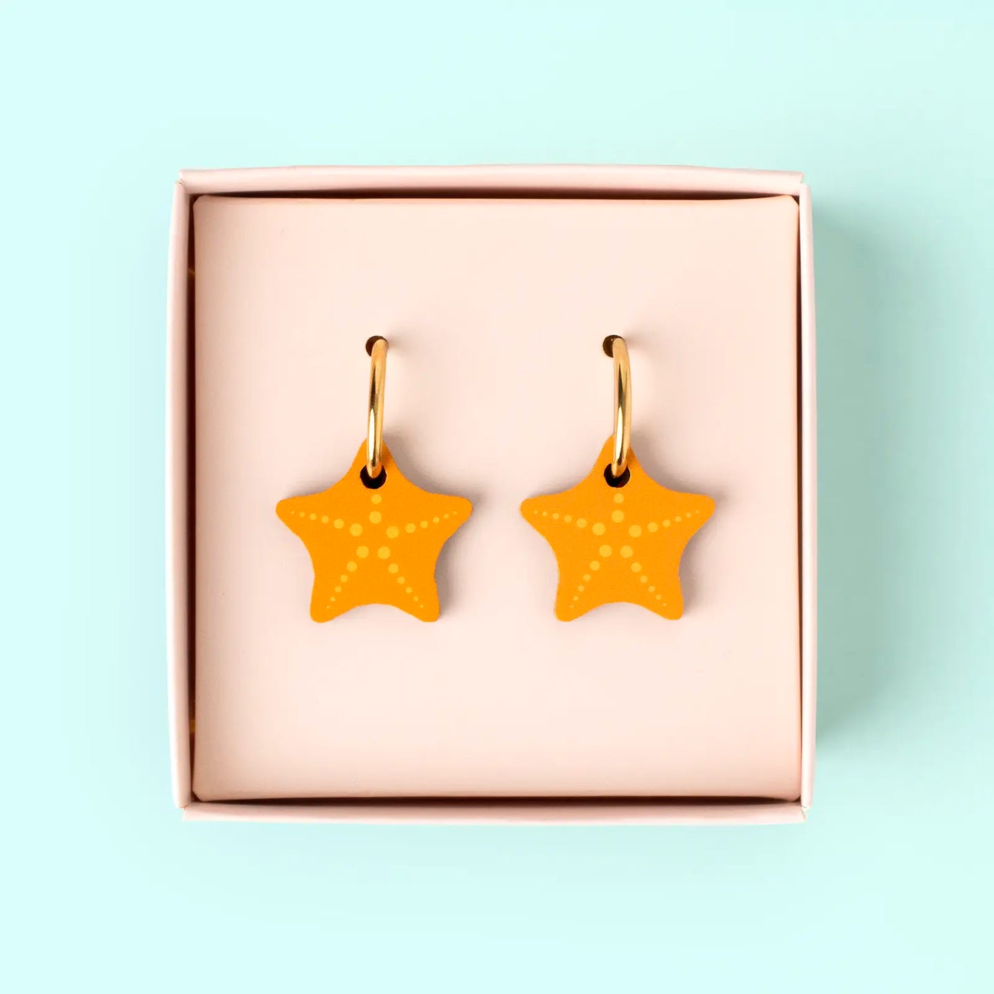 Pendientes Estrella de Mar Nature Vibes - Acero Quirúrgico y Baño de Oro 18k - Resetea_1