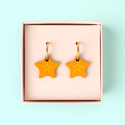 Pendientes Estrella de Mar Nature Vibes - Acero Quirúrgico y Baño de Oro 18k - Resetea_1