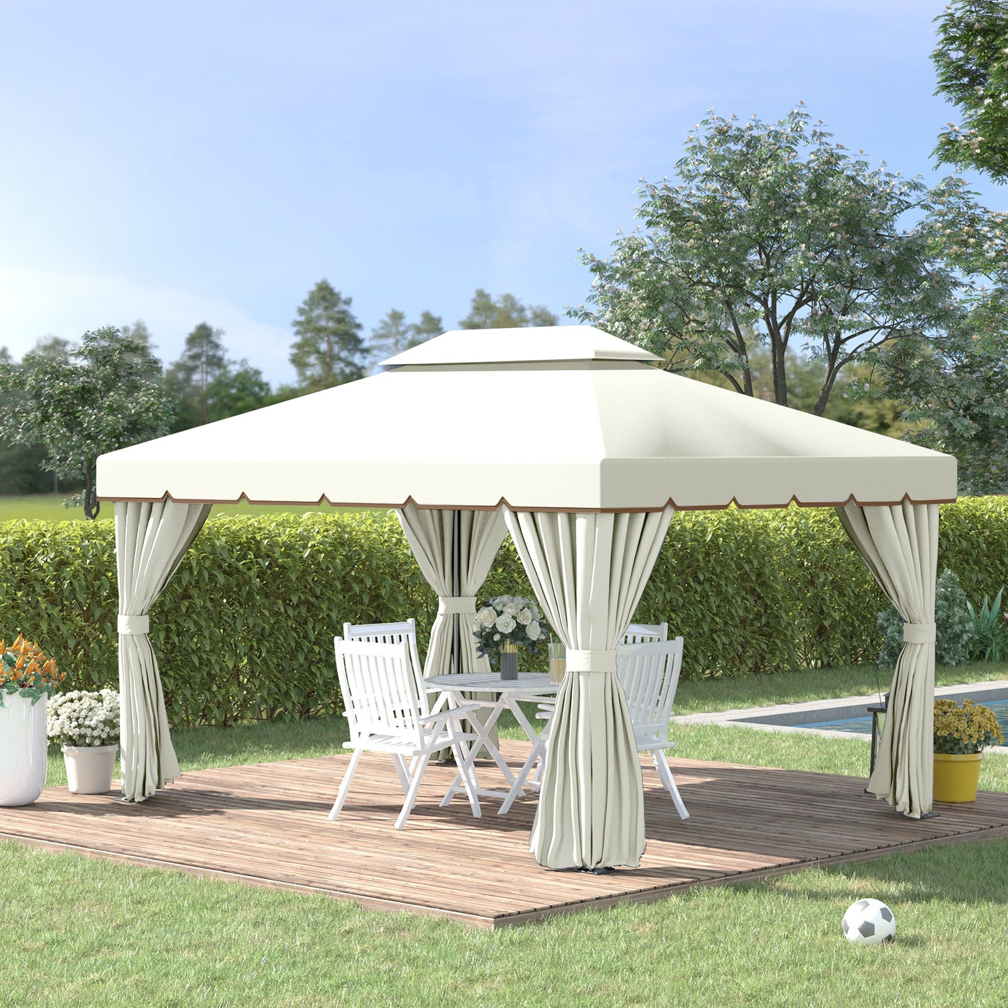 Outsunny Cenador De Jardín 4x3 M_1