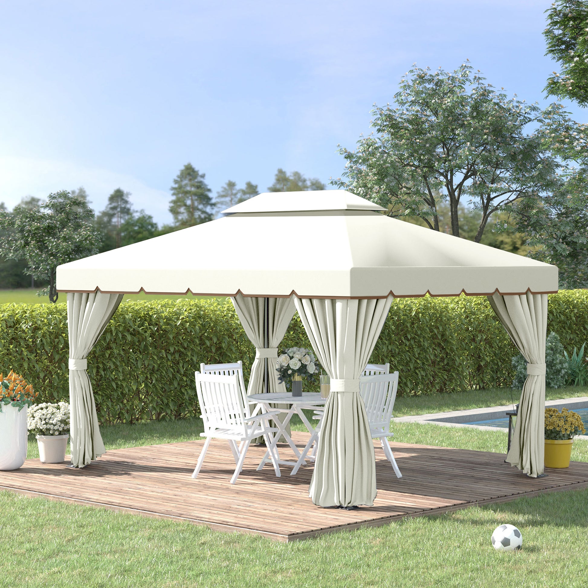 Outsunny Cenador De Jardín 4x3 M_1