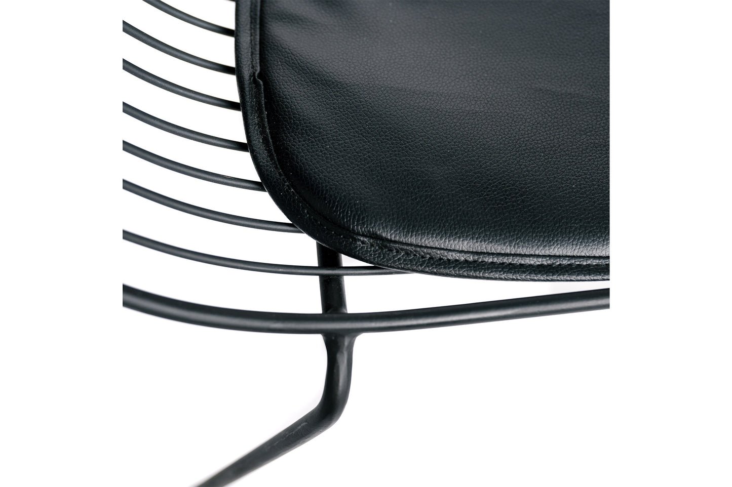 Juego De 4 Sillas De Comedor Estilo Industrial De Metal Negro Con Base Apilable 60x59x81 Cm- Muebles De Comedor_3