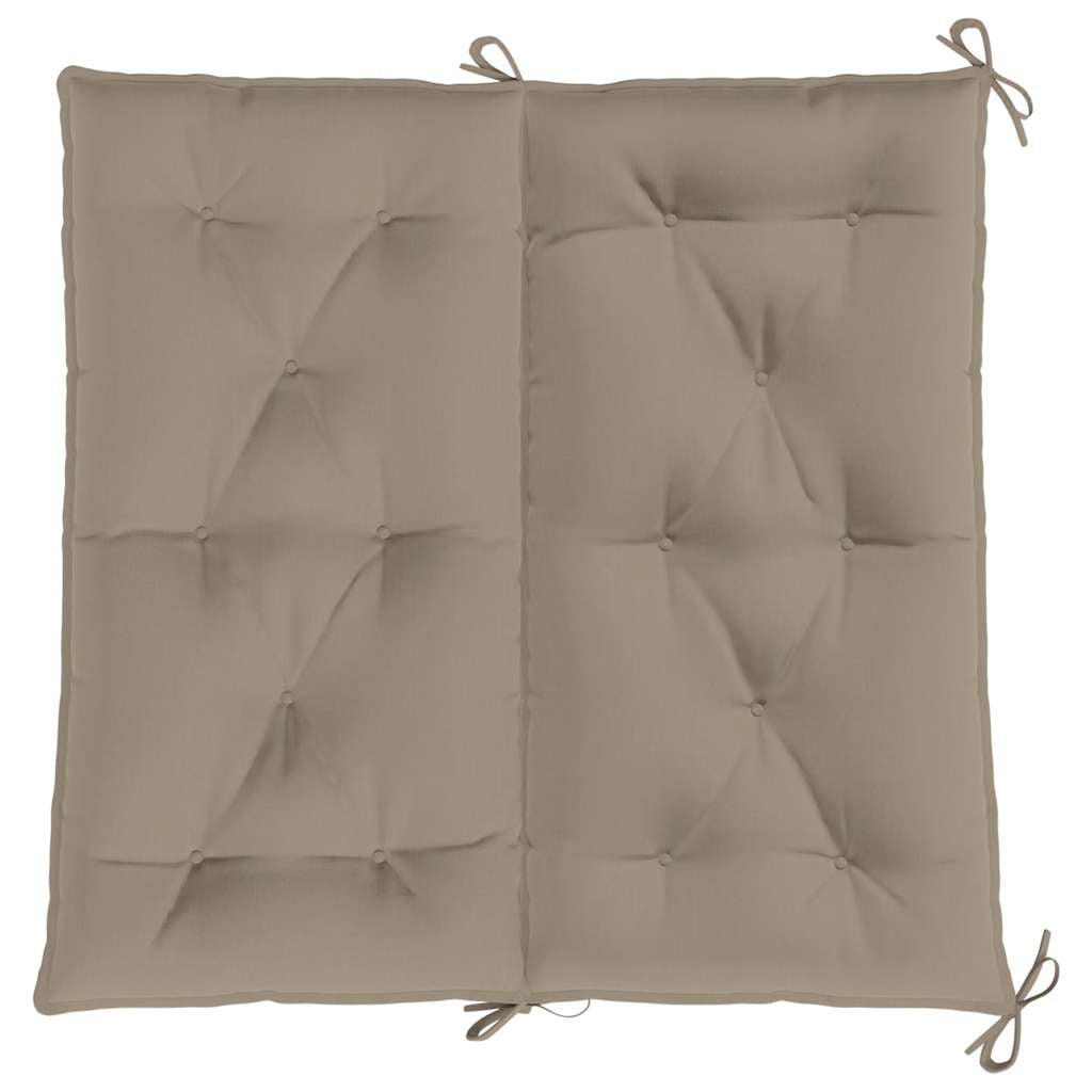 Vidaxl Cojín De Banco De Jardín Tela Oxford Taupe 100x(50+50)x7 Cm_4