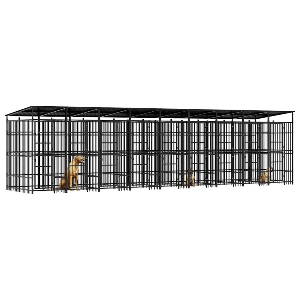 Perrera De Exterior Con Techo De Acero 16,59 M²_3