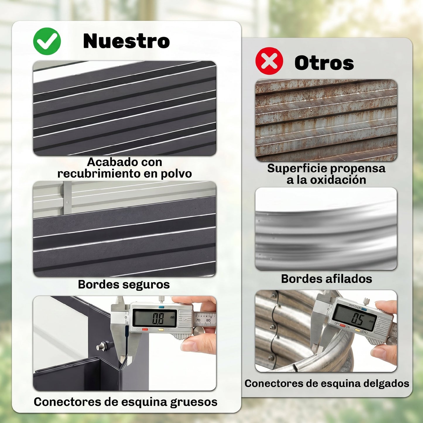 Outsunny Jardinera Exterior Grande Rectangular De Acero Galvanizado_4