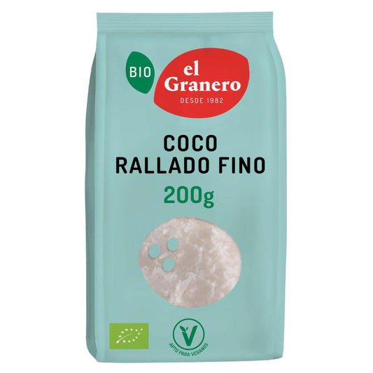 Coco Rallado Fino Bio El Granero, 200 g