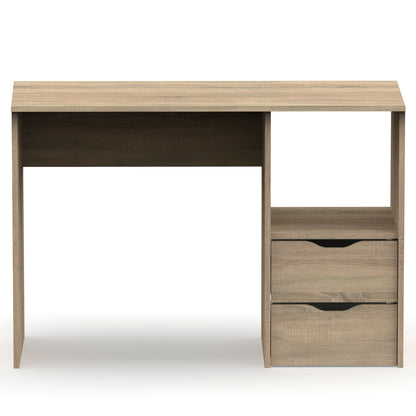 Escritorio, Mesa De Ordenador 76x115x50cm 2 Cajones, Oficina, Habitación Juvenil, Desk, Tocador, Briebe, Prakt, Madera_3