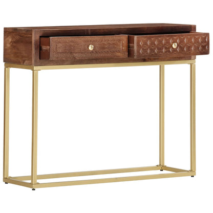 Mesa Consola De Madera Maciza De Mango 90x30x75 Cm_1