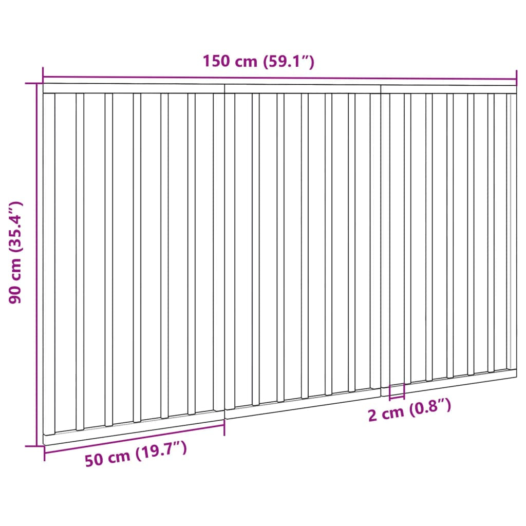Vidaxl Puerta Para Perros Plegable De 3 Paneles, Color Blanco, 150 Cm, Madera De Álamo_2