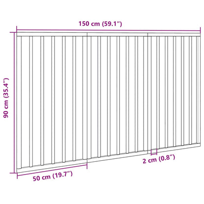 Vidaxl Puerta Para Perros Plegable De 3 Paneles, Color Blanco, 150 Cm, Madera De Álamo_2