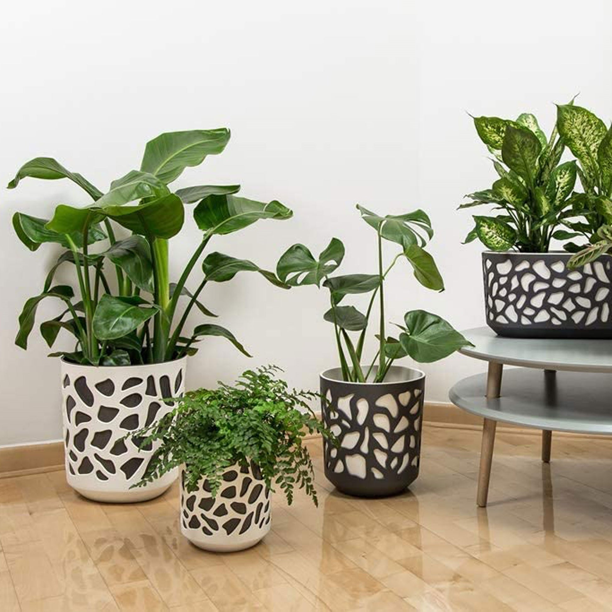 Maceta Duet 250 Antracita Y Beige Claro_5